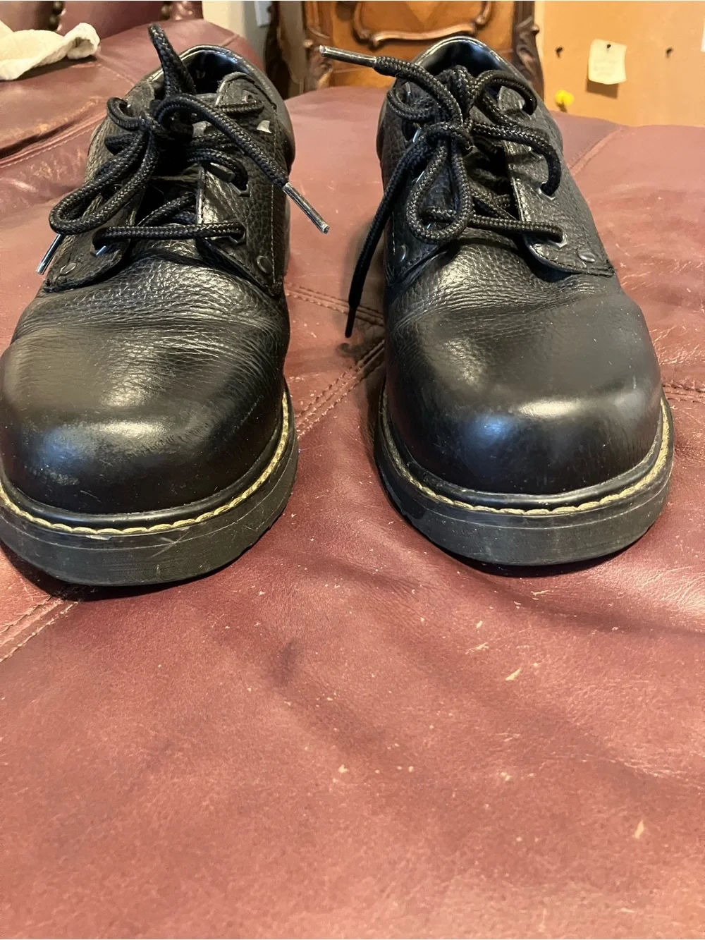 Dr Scholls Men’s 10M Black Harrington Work Shoe with Massaging Gel heel